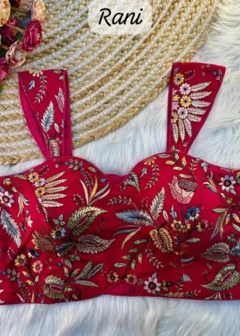 Multi Thread Work Sleeveless Western Style Blouse