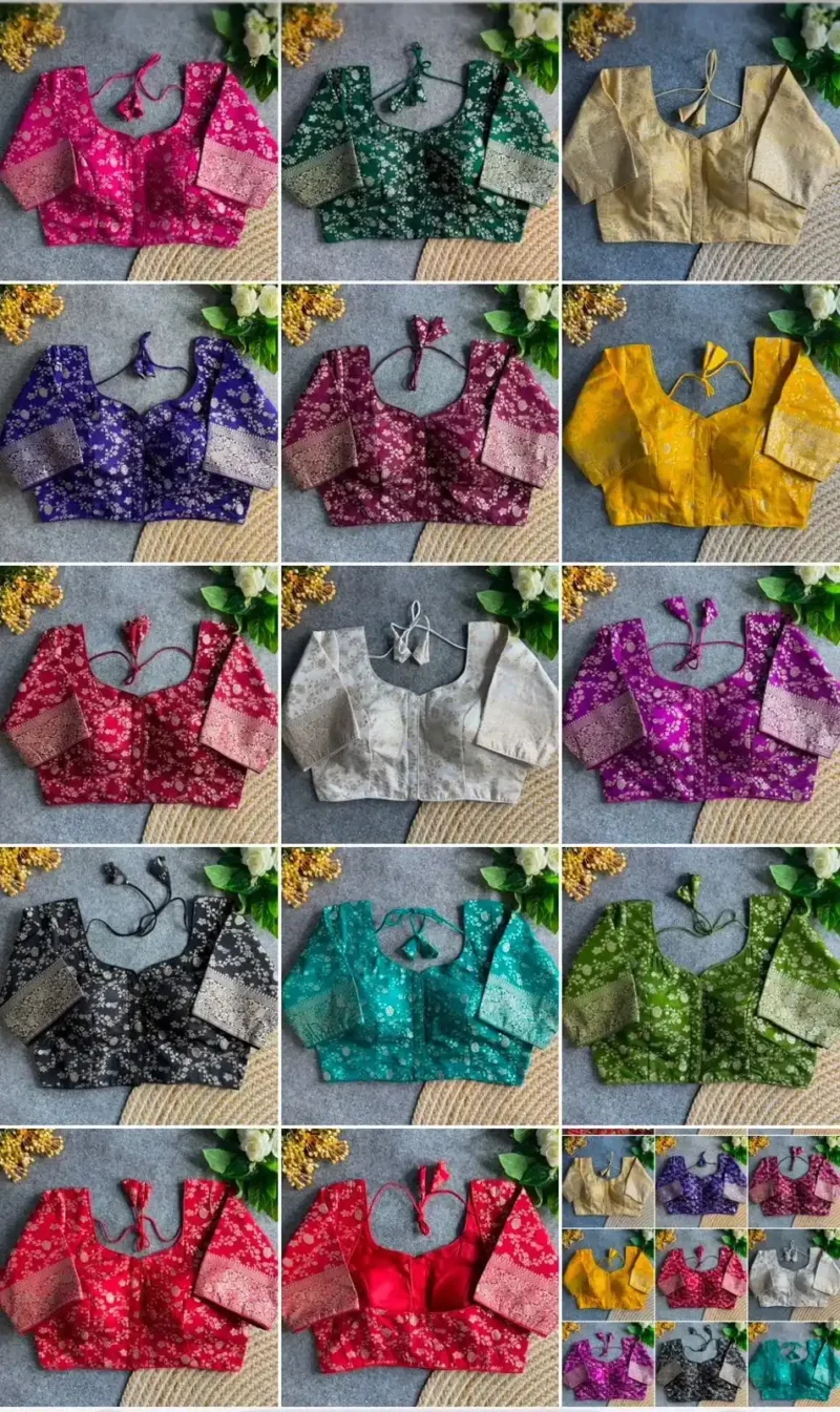 Pure Dola silk Blouse For Silk Saree