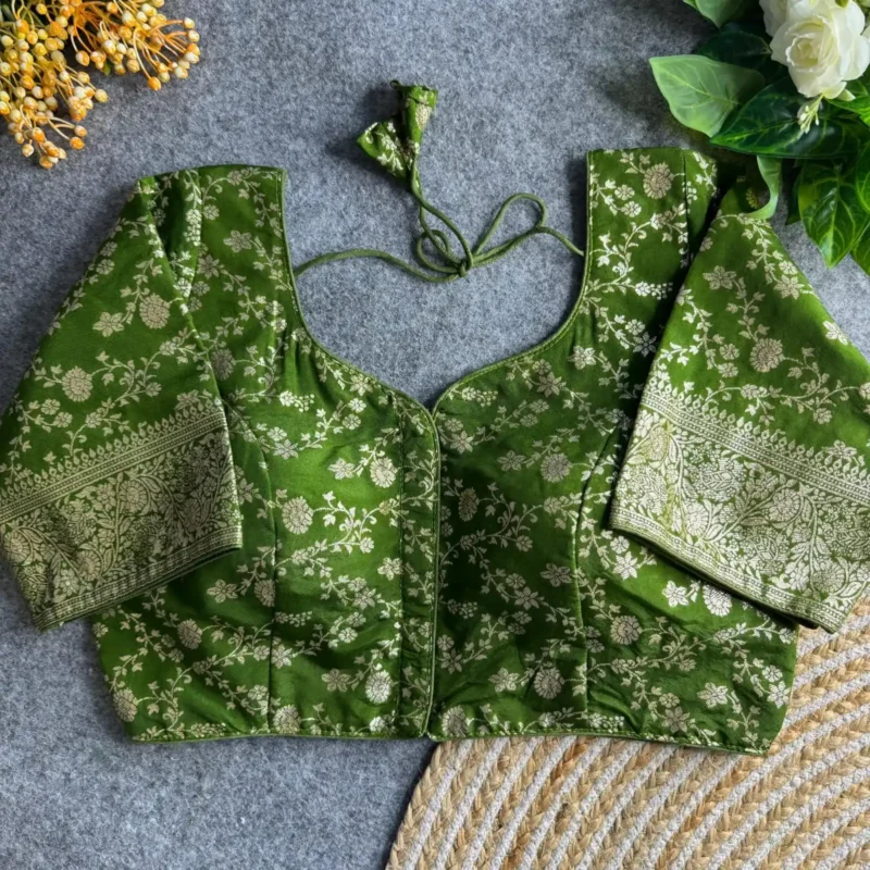 Pure Dola silk Blouse For Silk Saree