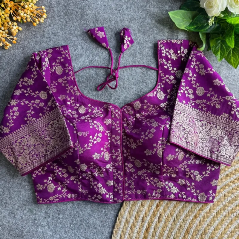 Pure Dola silk Blouse For Silk Saree
