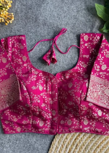 Pure Dola silk Blouse For Silk Saree