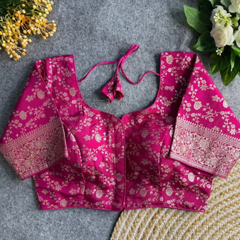Pure Dola silk Blouse For Silk Saree