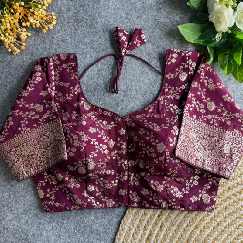 Pure Dola silk Blouse For Silk Saree