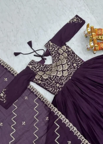 Pure Star Georgette Heavy Embroidered Designer Long Gown
