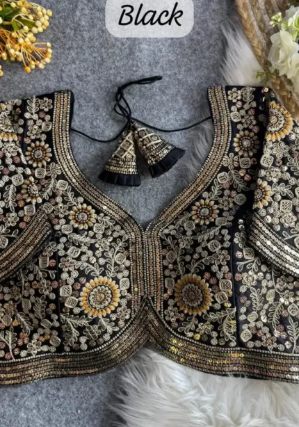 Sabyasachi Style Apple Cut Embroidered Bridal Blouse