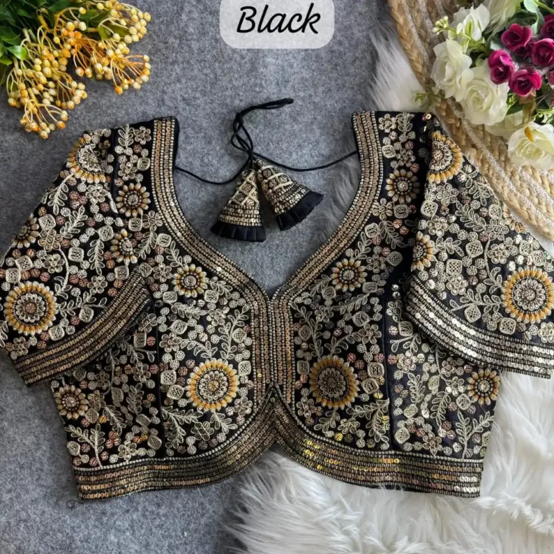 Sabyasachi Style Apple Cut Embroidered Bridal Blouse
