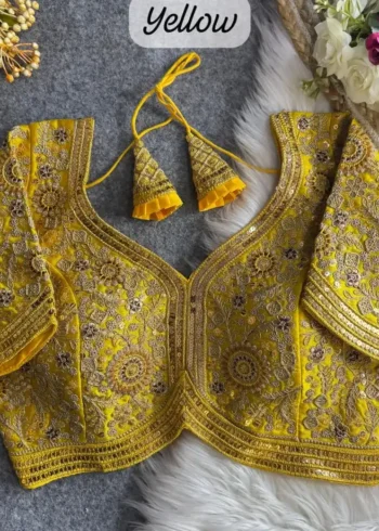 Sabyasachi Style Apple Cut Embroidered Bridal Blouse