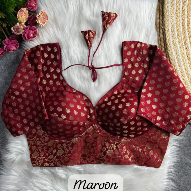 SABYASACHI STYLE PURE NYLON JACQUARD BLOUSE