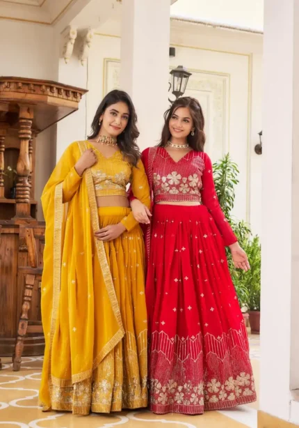 Haldi Special Embroidered Designer Lehenga Choli