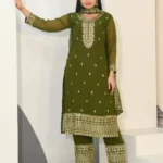 Sequence Embroidery Work Fox Georgette Pakistani Style Suit