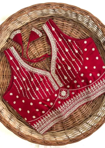 Sequence Zari Thread Work Sleeveless Designer Blouse