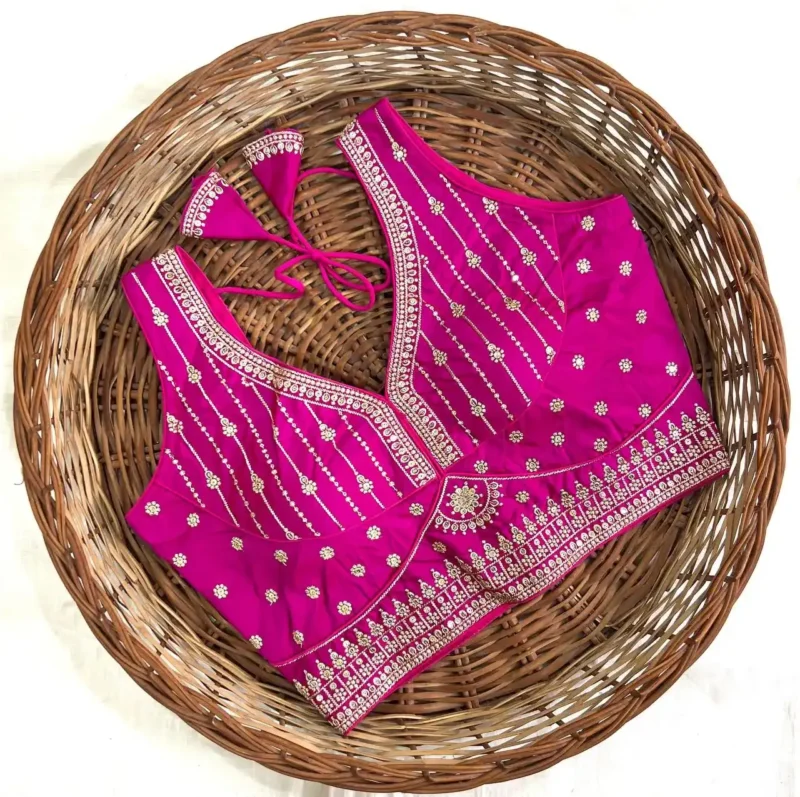 Sequence Zari Thread Work Sleeveless Designer Blouse