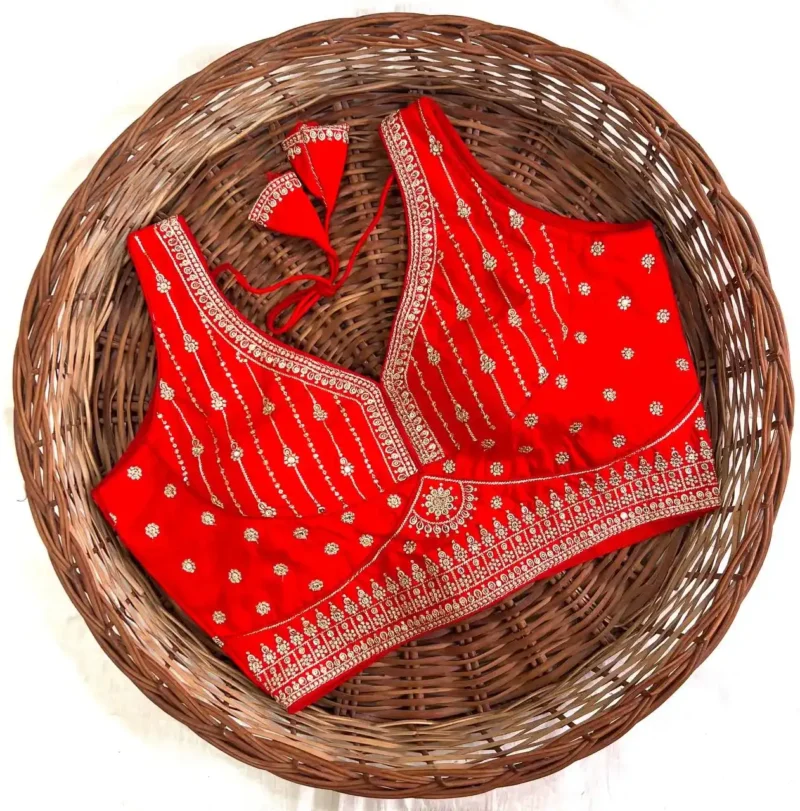Sequence Zari Thread Work Sleeveless Designer Blouse