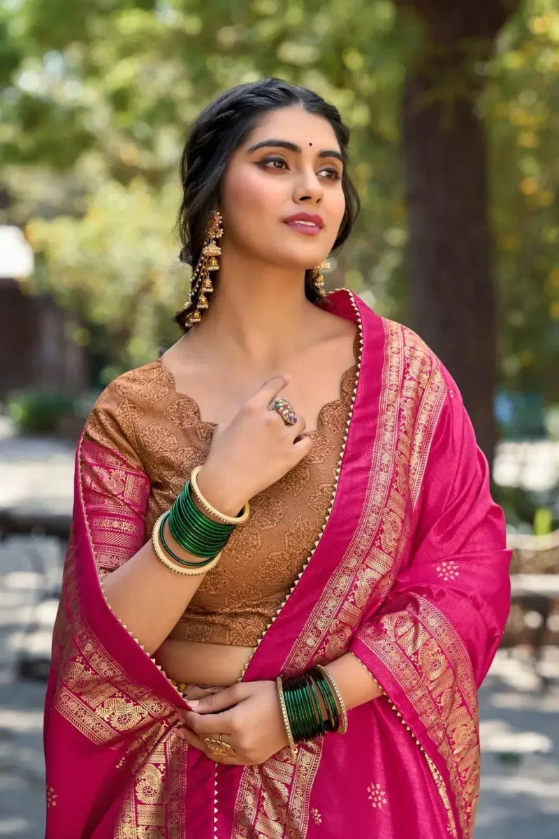 Tussar Silk Kalamkari Printed Lehenga Choli