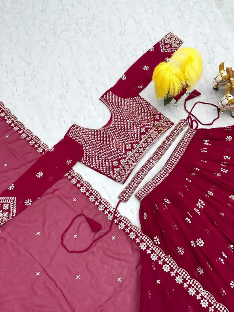 Wedding Wear Heavy Embroidered Designer Lehenga Choli