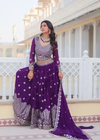 Wedding Wear Heavy Embroidered Designer Lehenga Choli