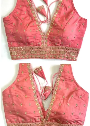 Zari Thread Hand Work Heavy Silk Sleeveless Blouse
