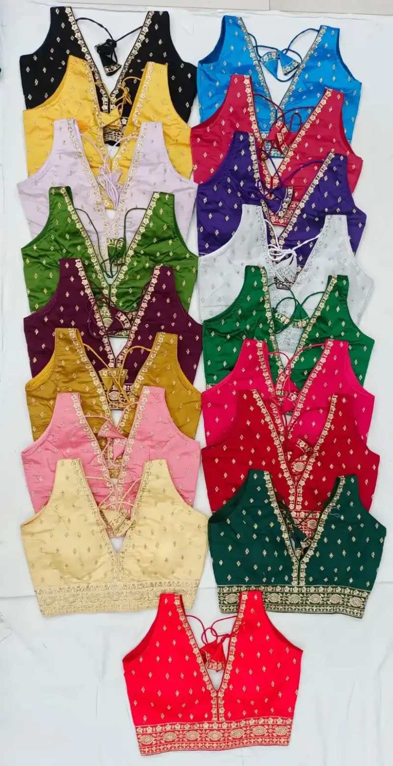 Zari Thread Hand Work Heavy Silk Sleeveless Blouse