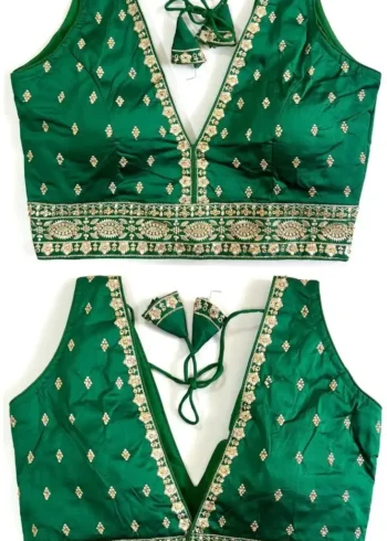 Zari Thread Hand Work Heavy Silk Sleeveless Blouse