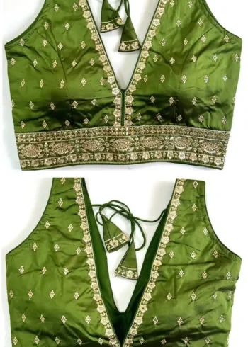 Zari Thread Hand Work Heavy Silk Sleeveless Blouse