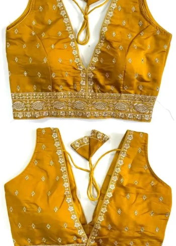 Zari Thread Hand Work Heavy Silk Sleeveless Blouse