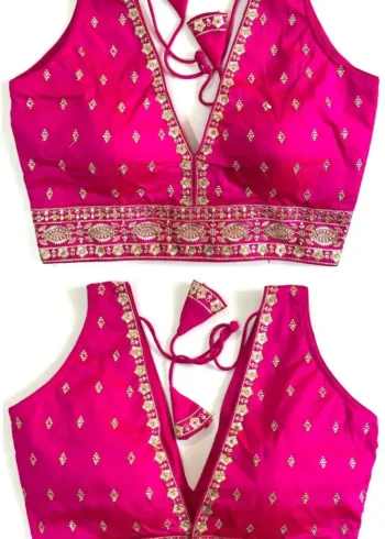 Zari Thread Hand Work Heavy Silk Sleeveless Blouse