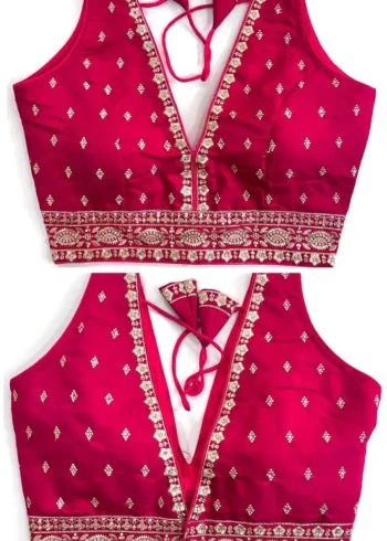 Zari Thread Hand Work Heavy Silk Sleeveless Blouse