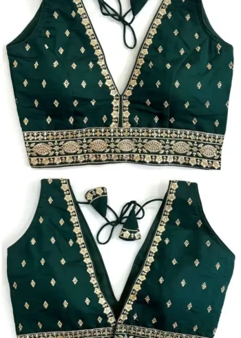 Zari Thread Hand Work Heavy Silk Sleeveless Blouse