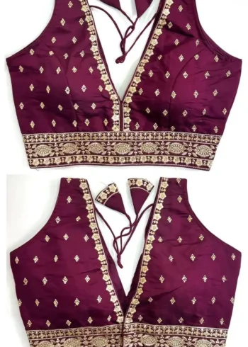 Zari Thread Hand Work Heavy Silk Sleeveless Blouse