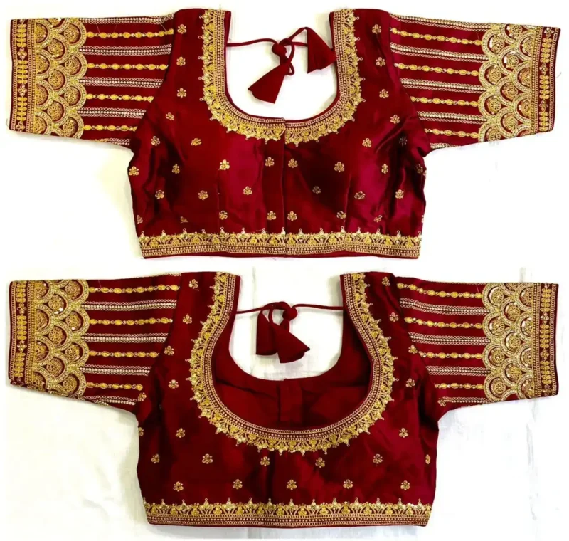 Zari Thread Hand Work Heavy Soft Silk Blouse