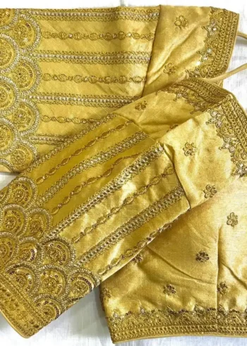 Zari Thread Hand Work Heavy Soft Silk Blouse
