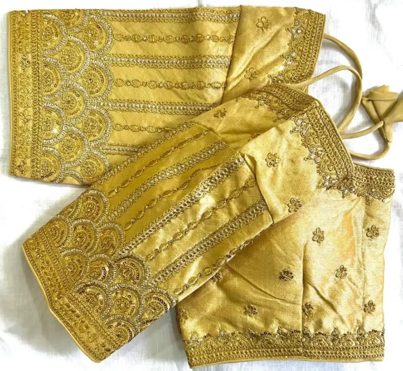 Zari Thread Hand Work Heavy Soft Silk Blouse