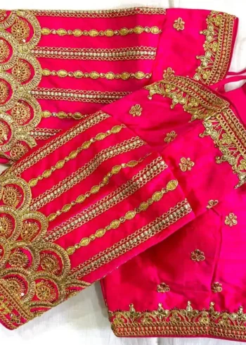 Zari Thread Hand Work Heavy Soft Silk Blouse