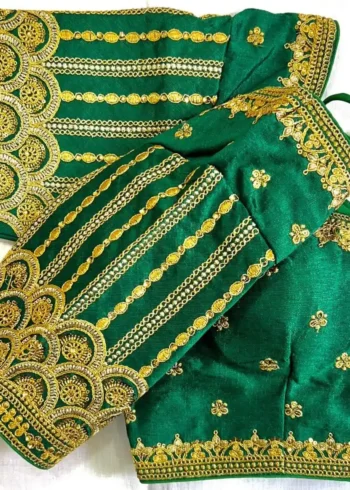 Zari Thread Hand Work Heavy Soft Silk Blouse