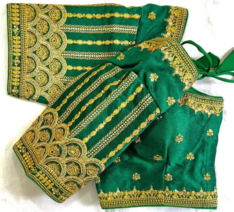 Zari Thread Hand Work Heavy Soft Silk Blouse