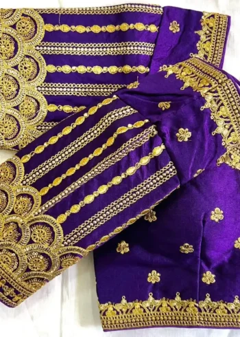 Zari Thread Hand Work Heavy Soft Silk Blouse