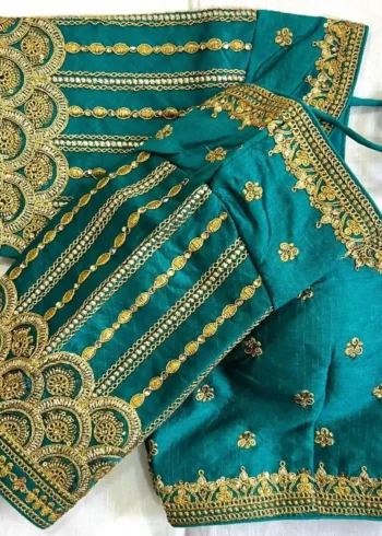 Zari Thread Hand Work Heavy Soft Silk Blouse
