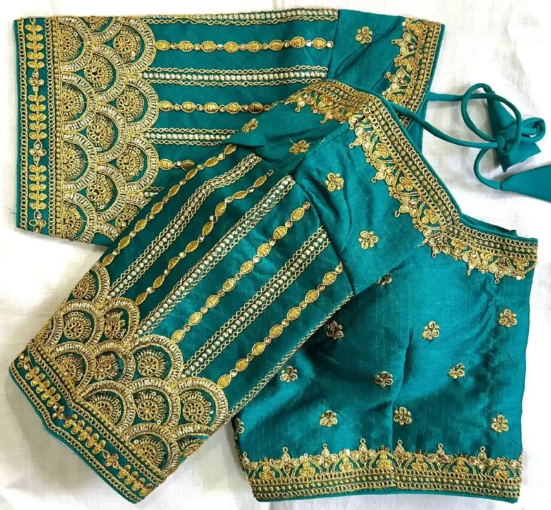 Zari Thread Hand Work Heavy Soft Silk Blouse