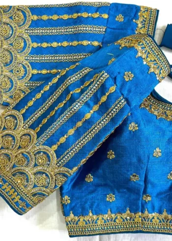 Zari Thread Hand Work Heavy Soft Silk Blouse