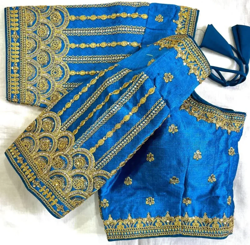 Zari Thread Hand Work Heavy Soft Silk Blouse