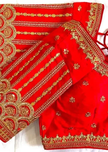 Zari Thread Hand Work Heavy Soft Silk Blouse