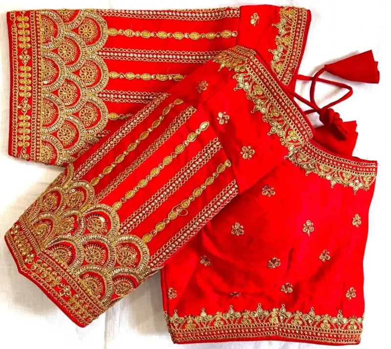 Zari Thread Hand Work Heavy Soft Silk Blouse