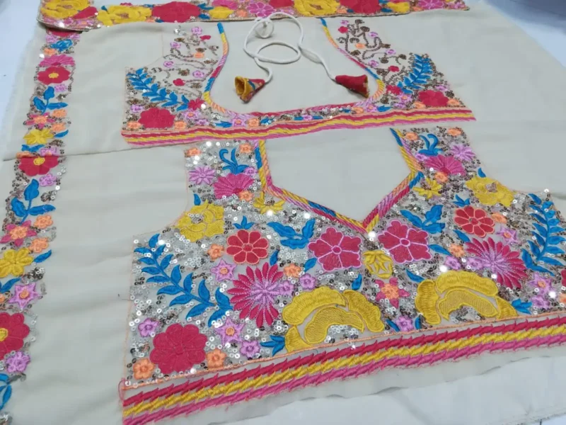 Multi-Color-Faux-Georgette-Lehenga-Choli-blouse