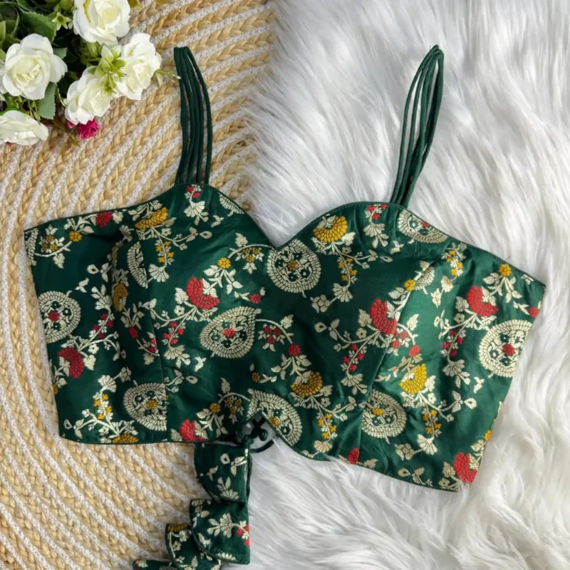 Back Open Noodles Strips Western Fancy Partywear Blouse