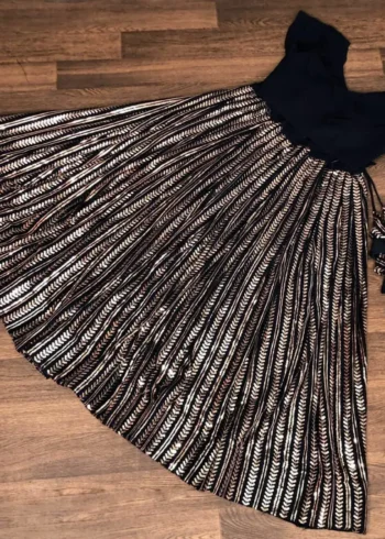 Black Party Wear Lehenga with Sequins Embroidery