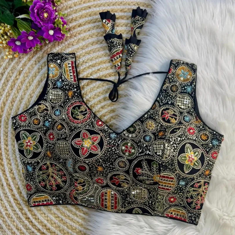 Bollywood Style Heavy Codding Work Partywear Blouse