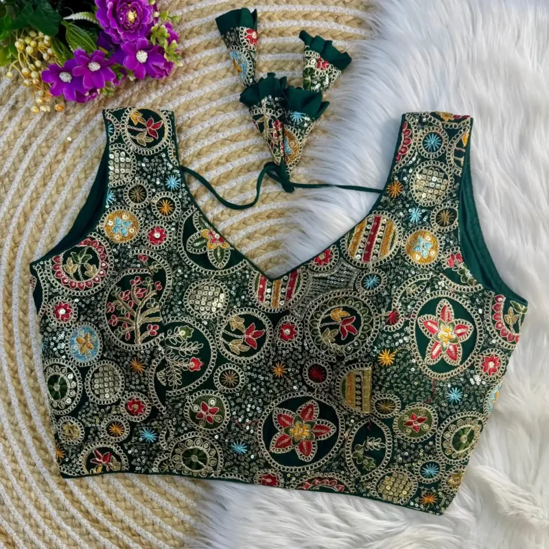 Bollywood Style Heavy Codding Work Partywear Blouse