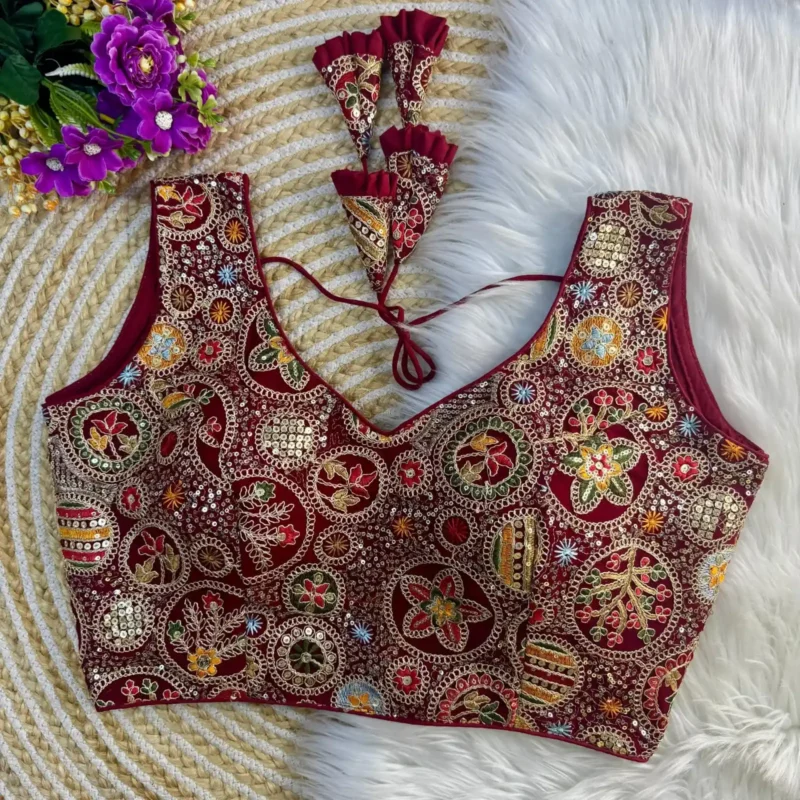 Bollywood Style Heavy Codding Work Partywear Blouse