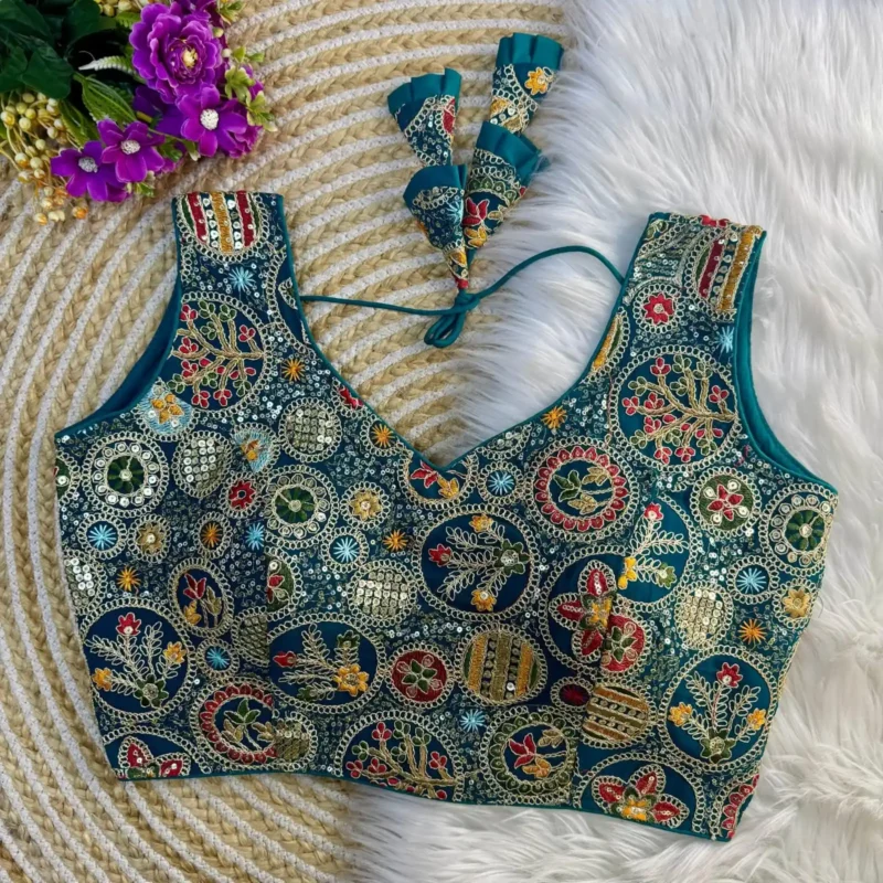 Bollywood Style Heavy Codding Work Partywear Blouse