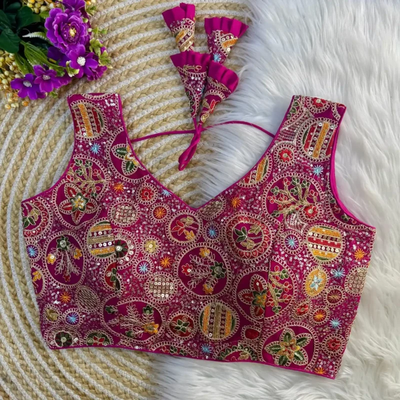 Bollywood Style Heavy Codding Work Partywear Blouse